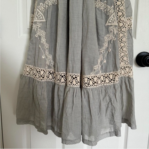 Free People blue striped and lace maxi dress - Picture 4 of 10